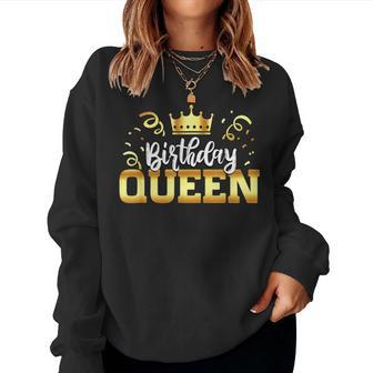 Birthday Queen Crown Birthday Outfit Birthday Queen Women Sweatshirt - Thegiftio UK