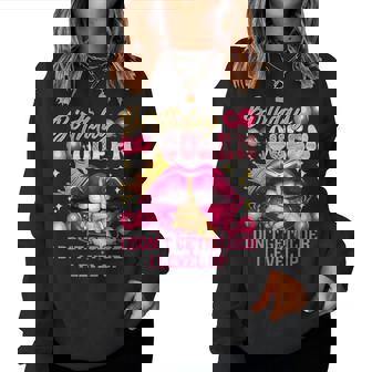 Birthday Queen I Level Up Pink Lips Happy Birthday Women Sweatshirt - Seseable