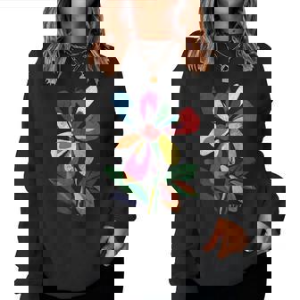 Boho Style Floral Pastel Flowers Hipster Streetwear Women Sweatshirt | Mazezy