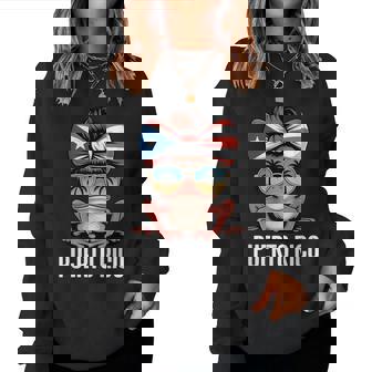 Boricua Coqui Frog Puerto Rico Puerto Rican Woman Women Sweatshirt | Mazezy