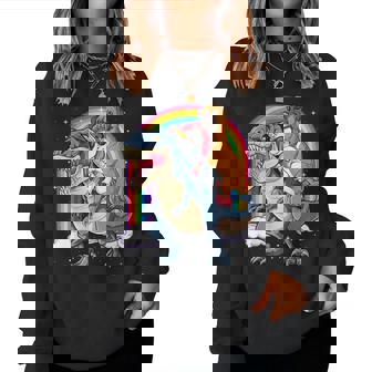 Boxer En Forme De Licorne Dinosaure T-Rex Arc-En-Ciel Pour Filles Et Garçons Sweat-shirt pour femme - Cadeauxyz