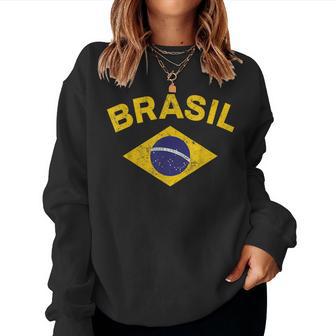 Brazil Flag Patriotic Brazilian Boys Girls Brazil Women Sweatshirt - Thegiftio UK