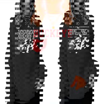 Buckeye Girl Ohio Home Heart State Women Sweatshirt - Monsterry