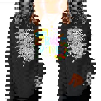 Bus Driver Lighting Back To School Happy First Day Women Women Sweatshirt | Seseable CA