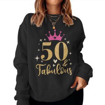 Camisa De 50 Cumpleaños 50 & Fabulous Para Damas Es Sudadera Mujer - Regaloses
