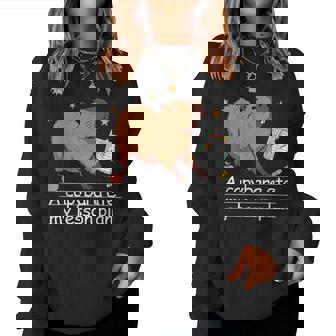 Capybara Ate My Lesson Plan Teacher Kindergarten Pre-K Women Sweatshirt | Seseable FR