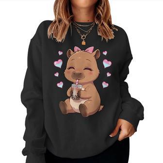 Capybara Girls Capybara Capybara Women Sweatshirt - Thegiftio UK