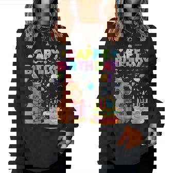 Capybara Lovers Cappy Birthday Girl Boy Happy Birthday Party Women Sweatshirt | Seseable FR