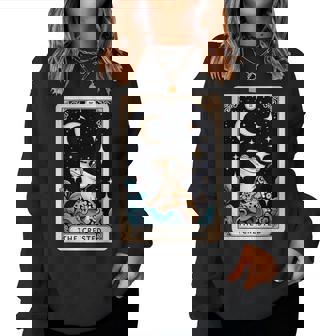 Carte De Tarot Gecko À Crête Lune Pour Hommes S Enfants Amoureux Des Reptiles Sweat-shirt pour femme - Cadeauxyz