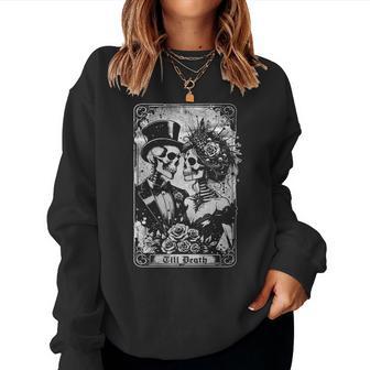 Carte De Tarot De Mariage Gothique Pour Couples Mariés Gothiques Sweat-shirt pour femme - Cadeauxyz