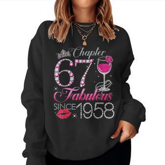 Chapter 67 Fabulous Since 1958 67Th Birthday Queen Diamond Women Sweatshirt - Monsterry