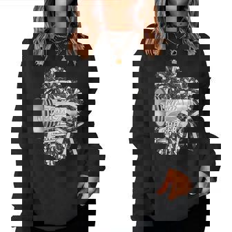 Cheer Mom Mama Bow Sport Cheerleader Cheerleading White Women Sweatshirt - Seseable