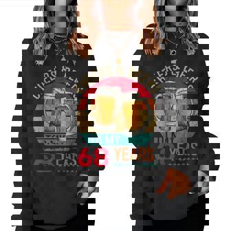 Cheers & Beers To 68 Years 68 Birthday 68Th Bday Men レディーススウェットシャツ - Kawaiitshirt