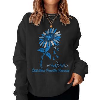 Child Abuse Prevention Sunflower Child Abuse Awareness Women Sweatshirt - Thegiftio UK