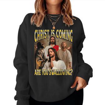Christ Is Coming Prepare Your Heart Retro Women Women Sweatshirt - Thegiftio UK
