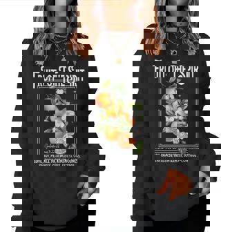 Christian Fruit Of The Spirit Vintage Fruit Orange Flower Women Sweatshirt | Seseable UK
