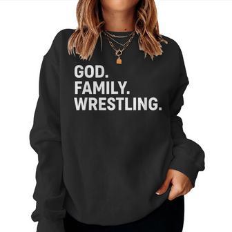 Christian God Family Wrestling Faith Family Wrestling Women Sweatshirt - Thegiftio UK
