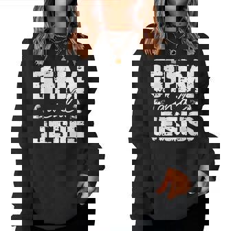 Christian Lovers Gym And Jesus Faith Fitness Gym And Jesus Women Sweatshirt | Mazezy