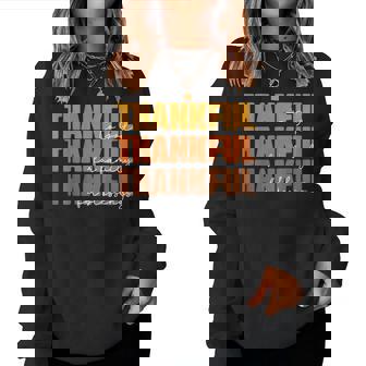 Christian Thanksgiving Thankful To God For Family Blessings Women Sweatshirt - Thegiftio