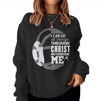 Christian Wrestling Motivational Christian Wrestling Women Sweatshirt - Monsterry