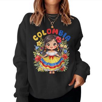 Colombian Girl Traditional Dress Culture Pride For Girls Women Sweatshirt - Thegiftio UK