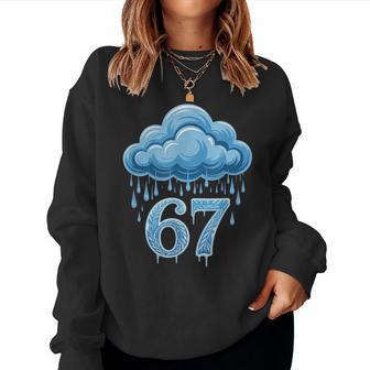 Couple White Clouds Rain Drop 67 Costume Women Sweatshirt - Thegiftio UK