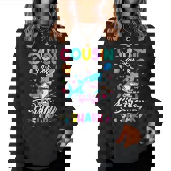 Cousin Of The Shark Birthday Boy Girl Party Family Group Women Sweatshirt | Mazezy
