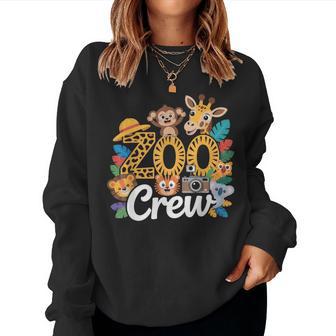 Crew Giraffe Monkey Zoo Trip Zoo Keeper Wildlife Zoo Women Sweatshirt - Thegiftio UK