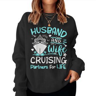 Cruising Partners Cruise Ship Vacation Husband Wife Couple Women Sweatshirt | Mazezy