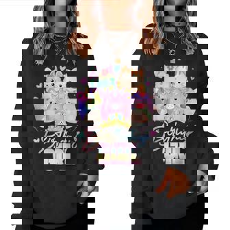 Cute Birthday Girl Squish Squad Birthday Party Costume Women Sweatshirt | Mazezy