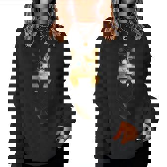 Cute Calico Cat Pocket Cat Mom Cat Dad Cat Lover Women Sweatshirt | Seseable FR