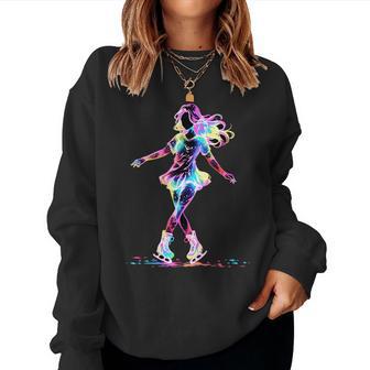 Cute Ice Skating Skater Figure Skating For Girls Women Sweatshirt - Thegiftio UK