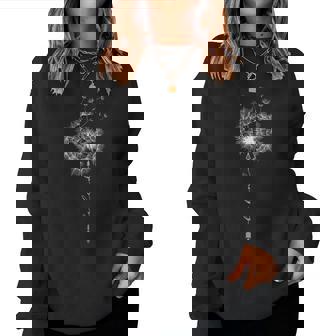 Cute Be Kind タンポポ タトゥー 矢 呼吸パターン レディーススウェットシャツ - Kawaiitshirt