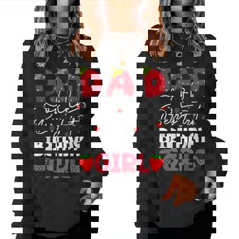 Dad Of The Berry First Birthday Girl Strawberry Women Sweatshirt - Thegiftio