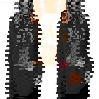 Dad Of Daughter Vintage Boots Father Girl Proud Dad Women Sweatshirt | Seseable UK