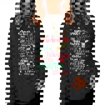 Dasher Dancer Prancer Vixen Moscato Vodka Tequila Blitzen Women Sweatshirt | Seseable CA