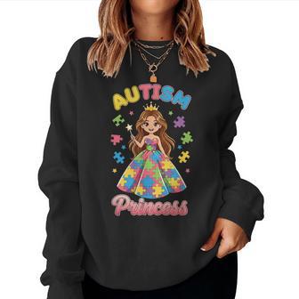 Daughter Autism Princess Proud Autistic Girl Autism Awaren Women Sweatshirt - Seseable