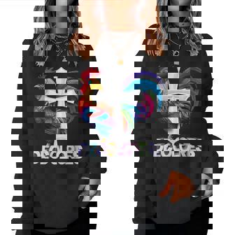 Decolores Cursillo Rainbow Rooster Catholic Women Sweatshirt - Thegiftio