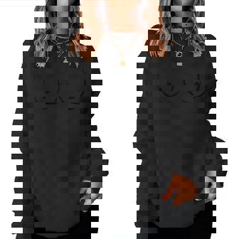 Disegno Divertente Delle Tette Grafiche Carino Delle Donne Women Sweatshirt - Novitaregali