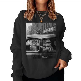 Divertido Gángster Gato Diciendo Mafia Mobster Noir Humor Es Yo Sudadera Mujer - Regaloses
