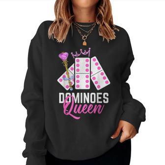 Dominoes Queen Domino Player Dominoes Lover Women Sweatshirt - Thegiftio UK