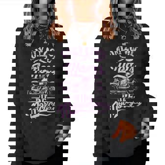 Donna Only Cool Moms Ride Motorcycles Frase Per Le Mamme Con Collo A Women Sweatshirt - Novitaregali