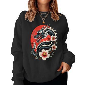 Dragon Japonais Tokyotyle Rétro Asiatique Des Années 80 Sweat-shirt pour femme - Cadeauxyz