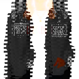 Er Nursing Emergency Nurse For Nurses Retro Women Sweatshirt - Monsterry