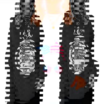 Estados Unidos Bandera Estadounidense Niña De Estados Unidos Es Y Niñas Estadounidenses Sudadera Mujer - Regaloses