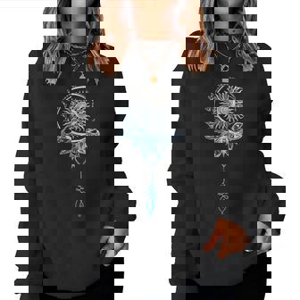 Estilo Tatuaje Bohemiool Luna Dibujo Boho Unalome Camisa Sudadera Mujer - Regaloses