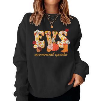 Evs Environmental Specialist Fall Pumpkin Cute Women Sweatshirt - Thegiftio