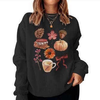 Fall Watercolor Aesthetic Vibes Women Sweatshirt | Seseable UK