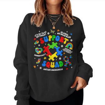 Family Autism Support Squad Autism Awareness Sped Teacher Women Sweatshirt | Seseable CA