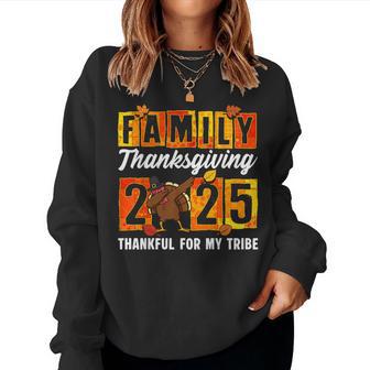 Family Thanksgiving Crew 2025 Dabbing Turkey Matching Fall Women Sweatshirt - Monsterry